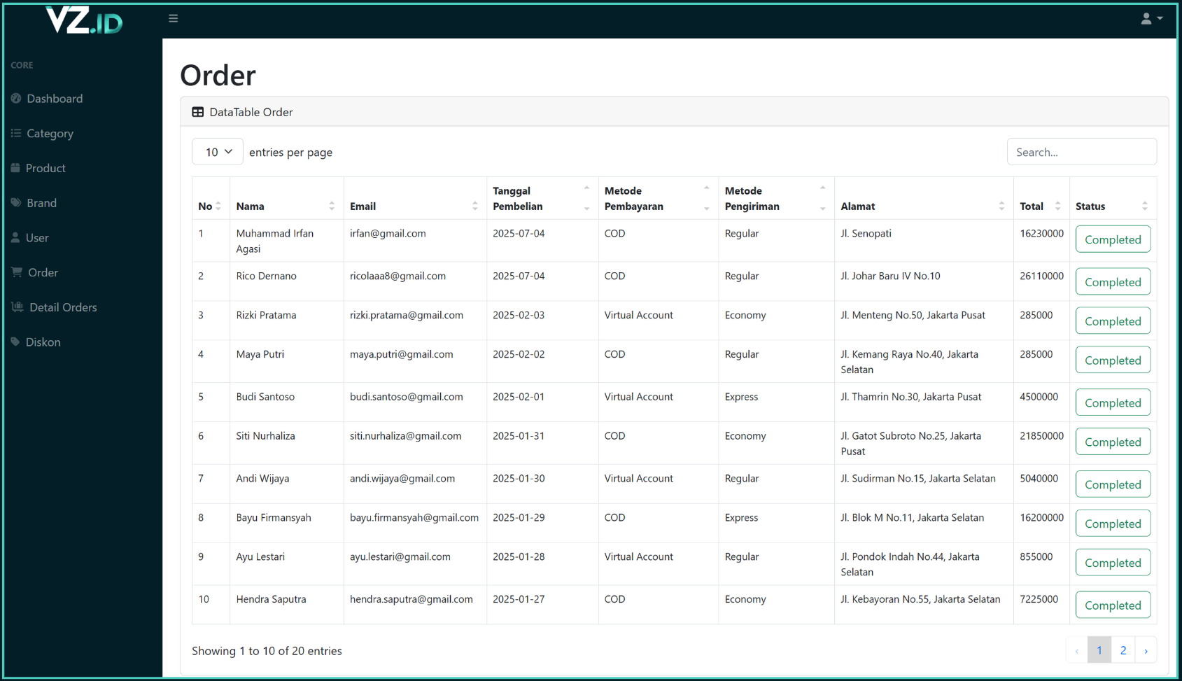 Order Tracking & History